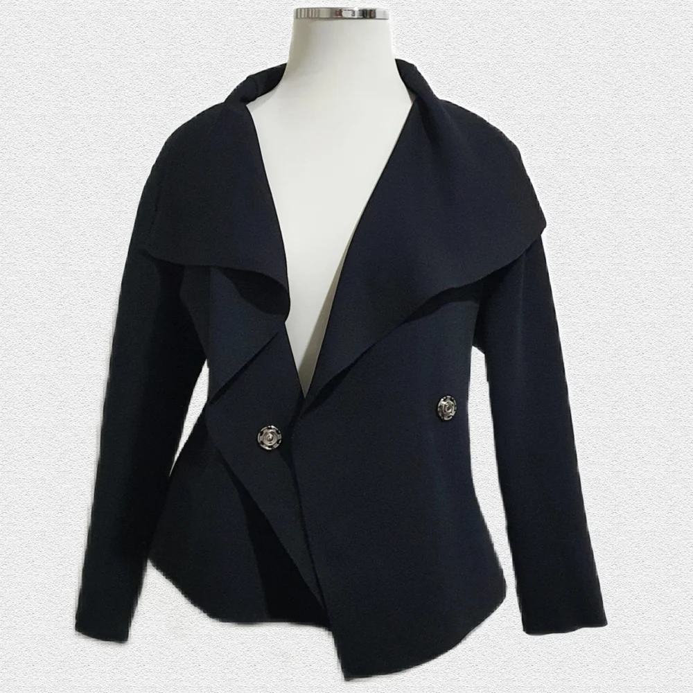 Zaket & Plover Black Knit Jacket Size XL - Picture 2 of 8